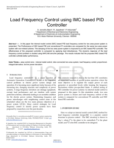 Load Frequency Control using IMC based PID Controller