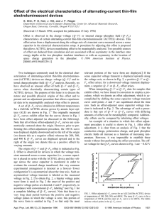 Offset of the electrical characteristics of alternating-current thin