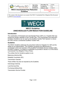 WECC Unscheduled FLow Reduction Guideline