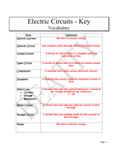 Electric Circuits - Key