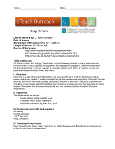 Circuits Lesson - UTeach Outreach