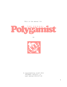 Ekdahl Polygamist manual