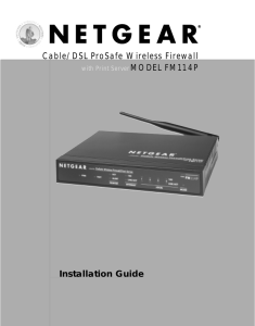 Installation Guide Cable/DSL ProSafe Wireless Firewall