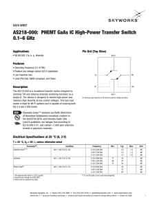 AS218-000: PHEMT GaAs IC High-Power Transfer Switch 0.1–6 GHz