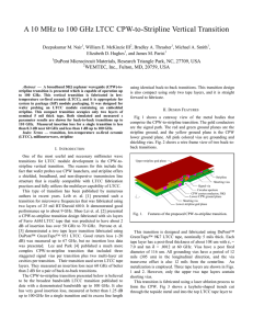 A 10 MHz to 100 GHz LTCC CPW-to-Stripline Vertical