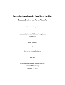 Harnessing Capacitance for Inter-Robot Latching, Communication