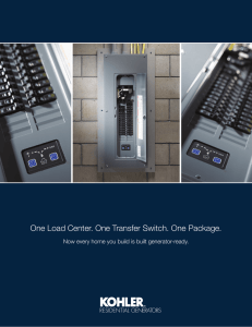One Load Center. One Transfer Switch. One Package.