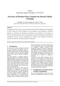 Overview of Wireless Power Transfer for Electric Vehicle Charging