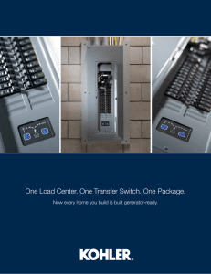 One Load Center. One Transfer Switch. One Package.