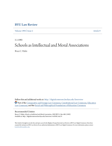Schools as Intellectual and Moral Associations