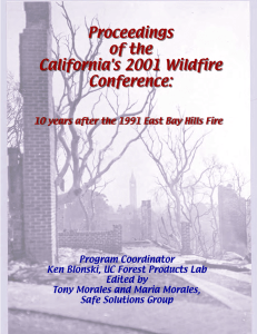 Proceedings of the California`s 2001 Wildfire Conference