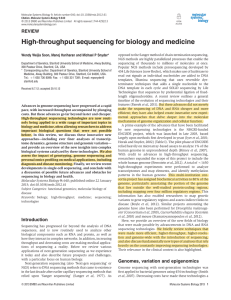 High-throughput sequencing for biology and medicine