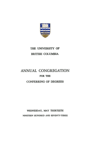 Spring 1973 - Graduation at UBC - University of British Columbia