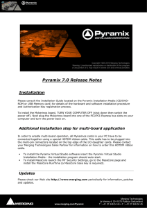 Pyramix 7.0 Release Notes Installation