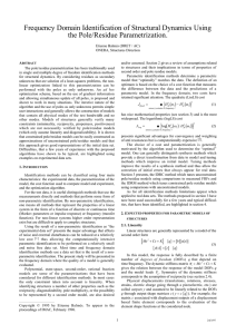 Frequency Domain Identification of Structural Dynamics Using the