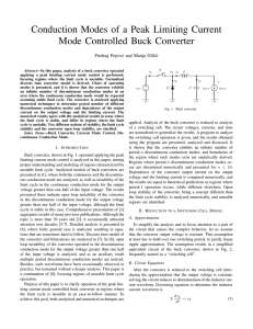 Conduction Modes of a Peak Limiting Current Mode Controlled Buck