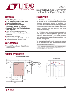 LT3575 - Isolated Flyback Converter without an