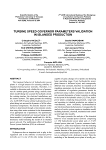 TURBINE SPEED GOVERNOR PARAMETERS VALIDATION IN