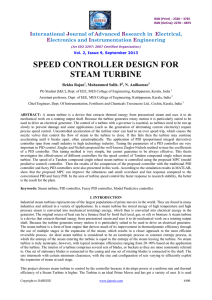 speed controller design for steam turbine