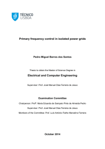 Primary frequency control in isolated power grids Electrical and