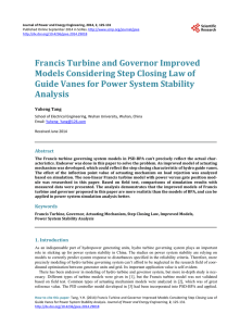 Francis Turbine and Governor Improved Models Considering Step