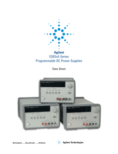 Agilent E363xA Series Programmable DC Power Supplies