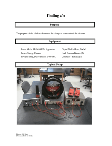 Electron Charge to Mass Ratio