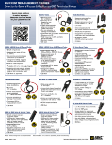 CURRENT MEASUREMENT PROBES Selection for General