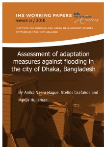 Assessment of adaptation measures against flooding in the city of