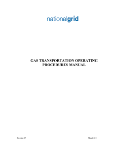 gas transportation operating procedures manual