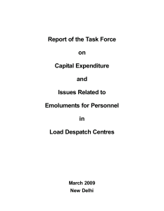 Report of the Task Force on Capital Expenditure and Issues Related