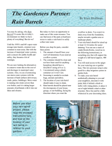 Instructions on How to Build Your Own Rain Barrel