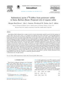 Sedimentary pyrite δ 34 S differs from porewater sulfide in Santa