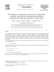 The influence of temperature and seawater composition on calcite