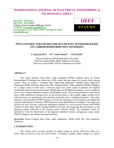 PWM CONTROL STRATEGIES FOR MULTILEVEL INVERTERS