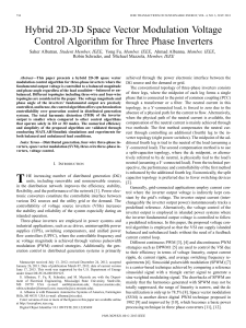 Hybrid 2D-3D Space Vector Modulation Voltage Control Algorithm