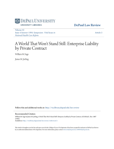 A World That Won`t Stand Still: Enterprise Liability