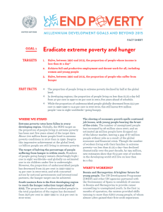 Eradicate extreme poverty and hunger