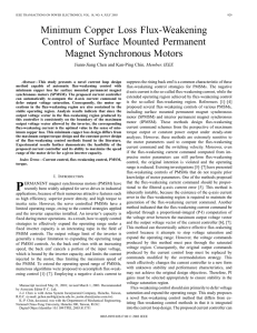 Minimum copper loss flux-weakening control of surface mounted