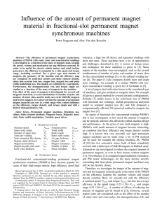 Influence of the amount of permanent magnet material in fractional