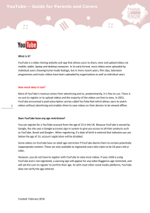 YouTube – Guide for Parents and Carers