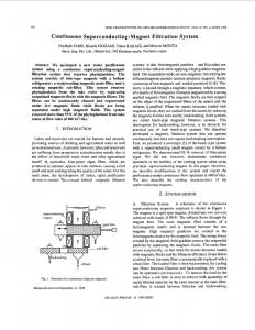 Continuous superconducting-magnet filtration system
