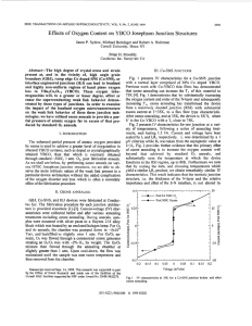 Effects of oxygen content on ybco josephson junction structures