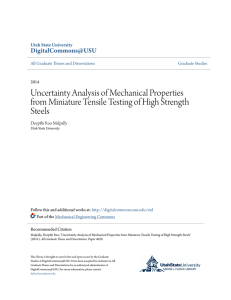 Uncertainty Analysis of Mechanical Properties from Miniature