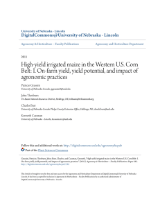 High-yield irrigated maize in the Western U.S. Corn Belt: I. On