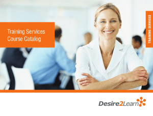 Training Services Course Catalog