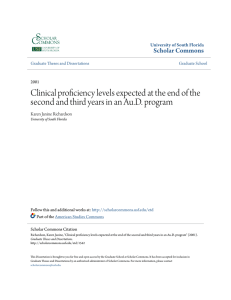 Clinical proficiency levels expected at the end of the second and