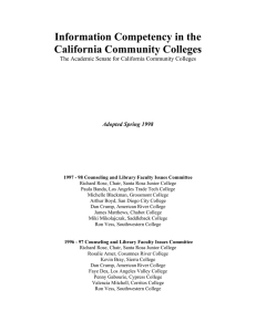 Information Competency in the California Community