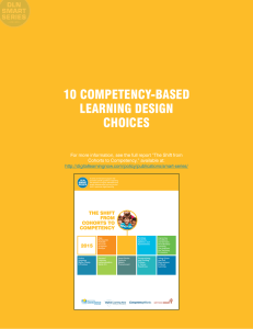 10 competency-based learning design choices