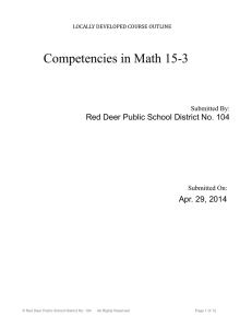 Competencies in Math 15-3